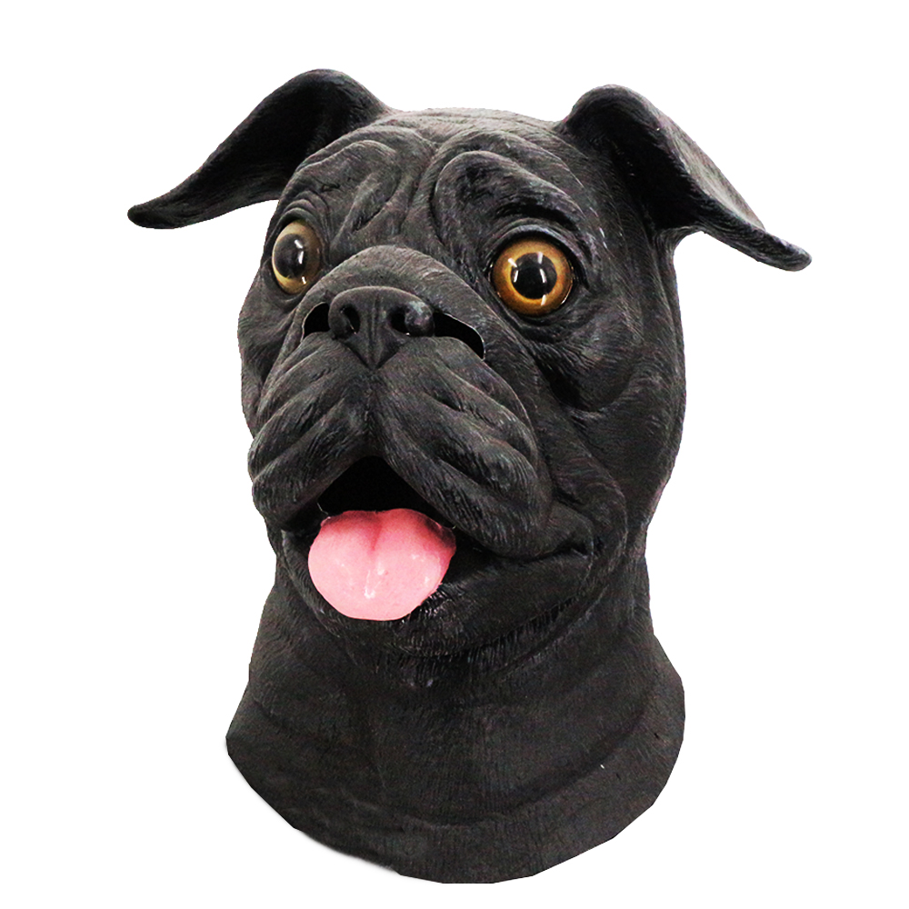 ラテックス犬動物の頭部マスクハロウィンパーティー仮装犬動物ラバー