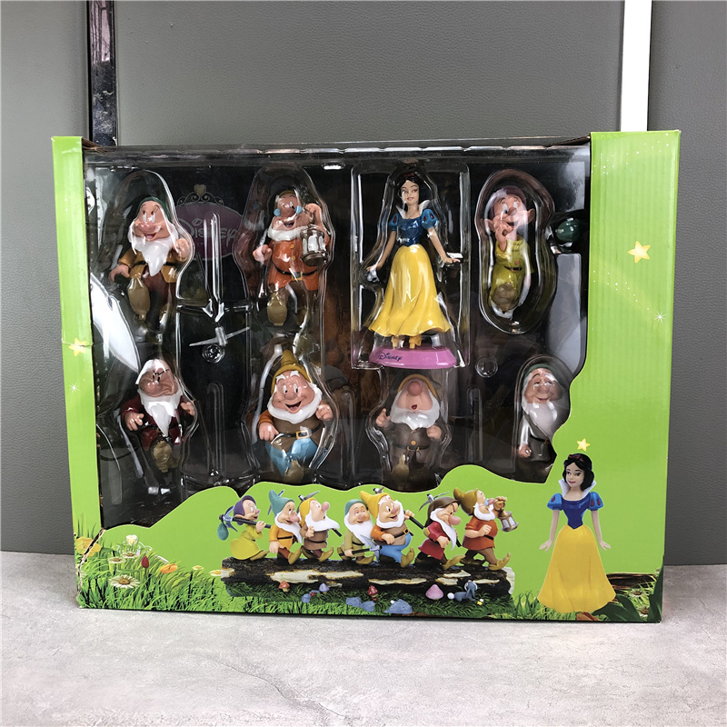 新しいディズニーアクションフィギュア白雪姫と七人の小人おもちゃ人形