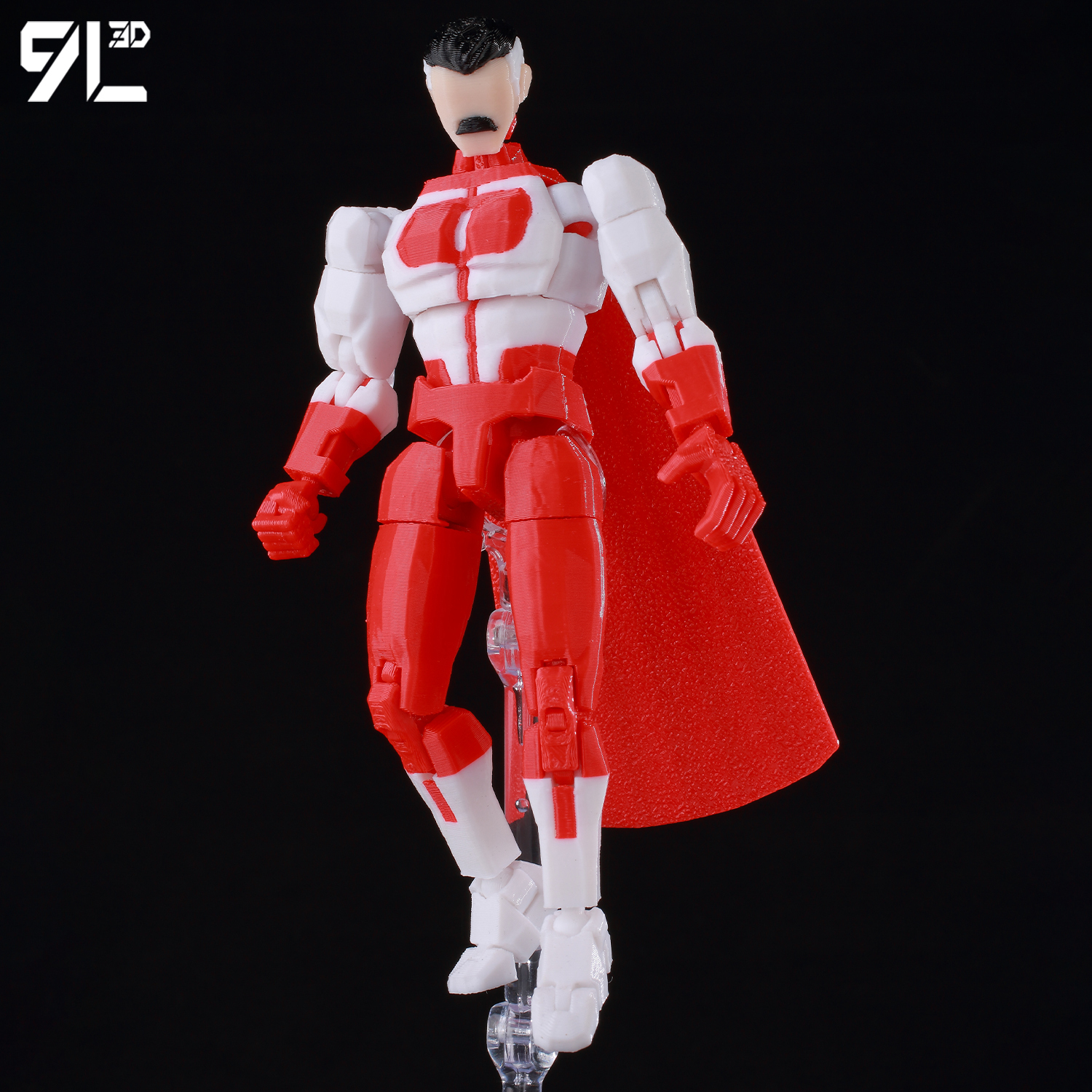 9L3D Lucky13 Omni-Man Action Figure Dummy13 with Red Cape T13