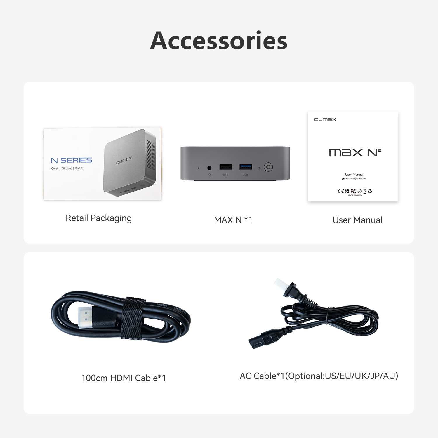 OUMAX MAX N Office Mini Pc Intel N95 8GB 16GB DDR4 256GB 512GB SSD