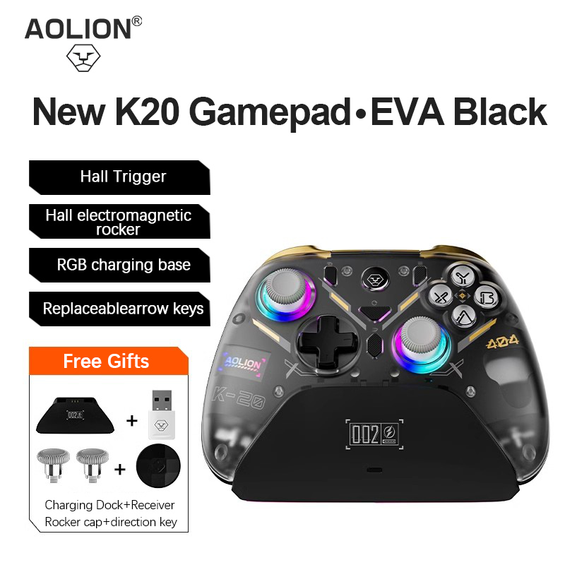 Aolion K20 RGB Wireless Gaming Controller Hall Effect Joystick