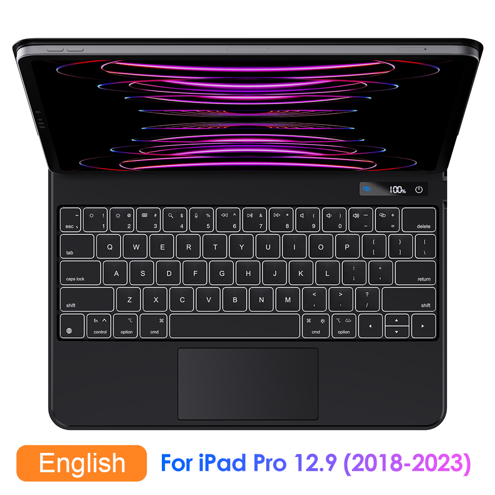 GOOJODOQ Magic Keyboard with LCD Display for iPad Pro 11/ Pro 12 9
