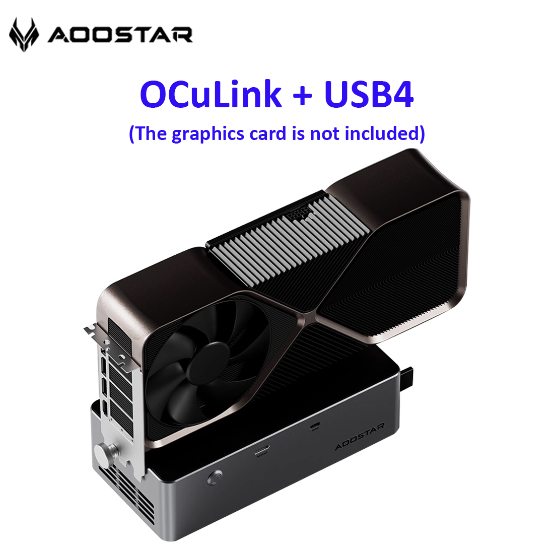 AOOSTAR AG02 EGPUドック 800W電源 OCuLink & USB4 デュアルポート搭載