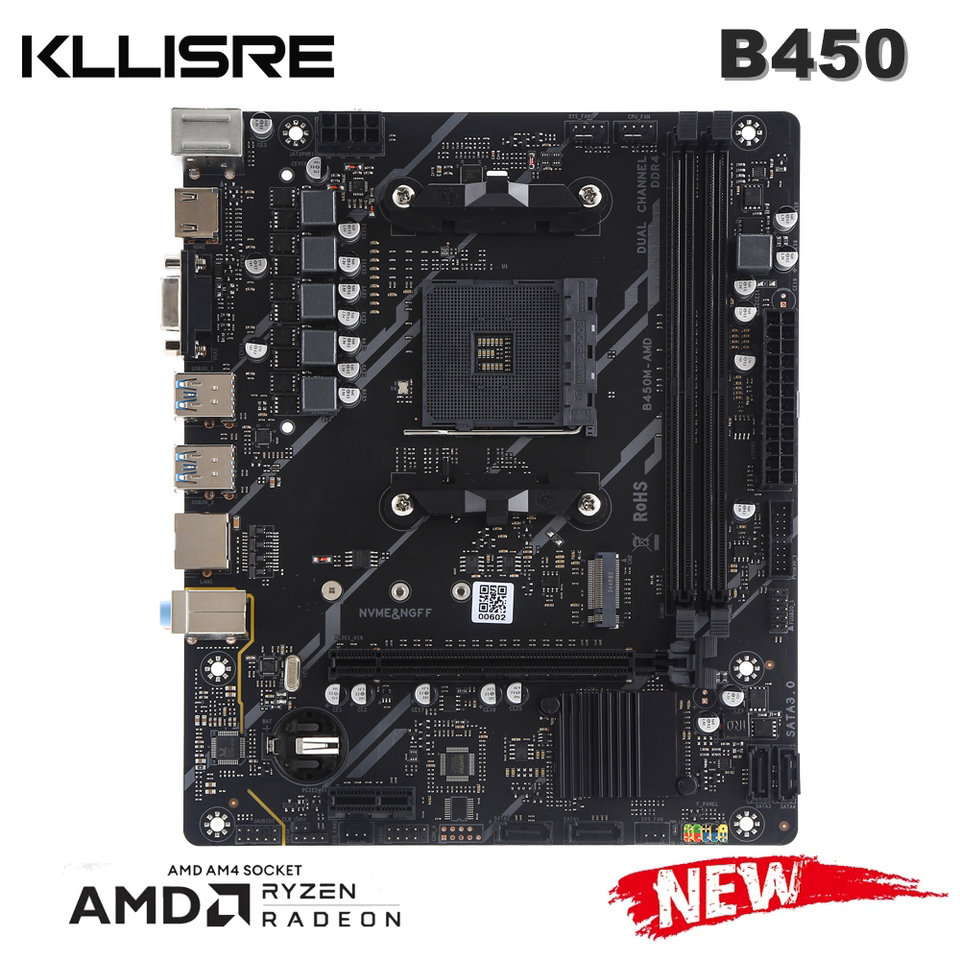 Kllisre B450 Kit amd ryzen With 5 R5 5600 cpu DDR4 16GB (2x8GB