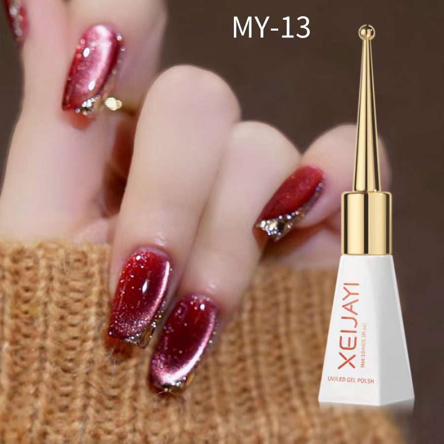 Xeijayi-磁気ジェルネイルポリッシュ,反射性,半永久的,ネイルアート