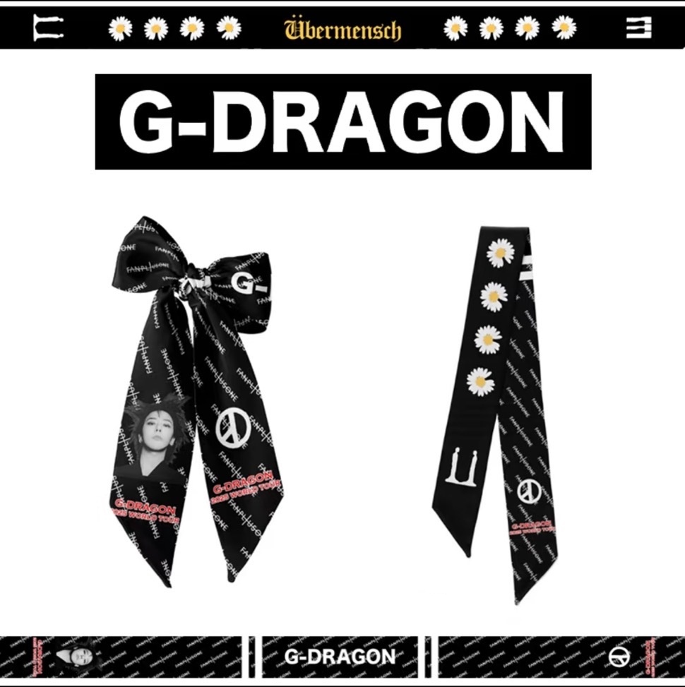 880818 GD Style Silk Scarf Kpop Hot Star G-DRAGON Original Support