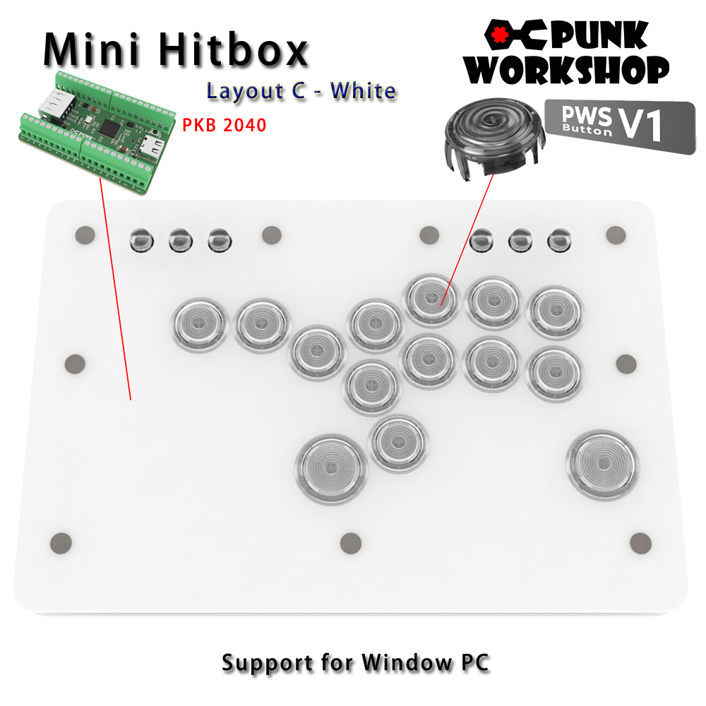 パンクワークショップレバーレスミニヒットボックスレイアウト D SOCD