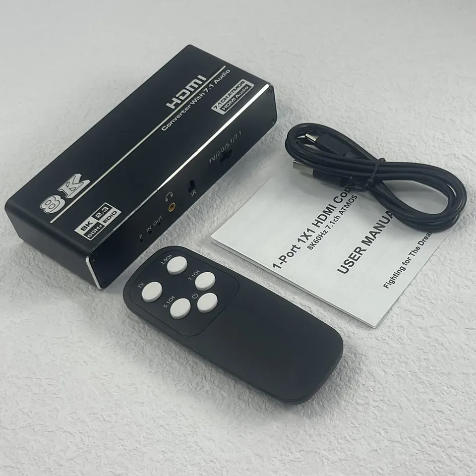 8K 60Hz HDMI オーディオエクストラクター 7.1CH 5.1CH 2CH ステレオ