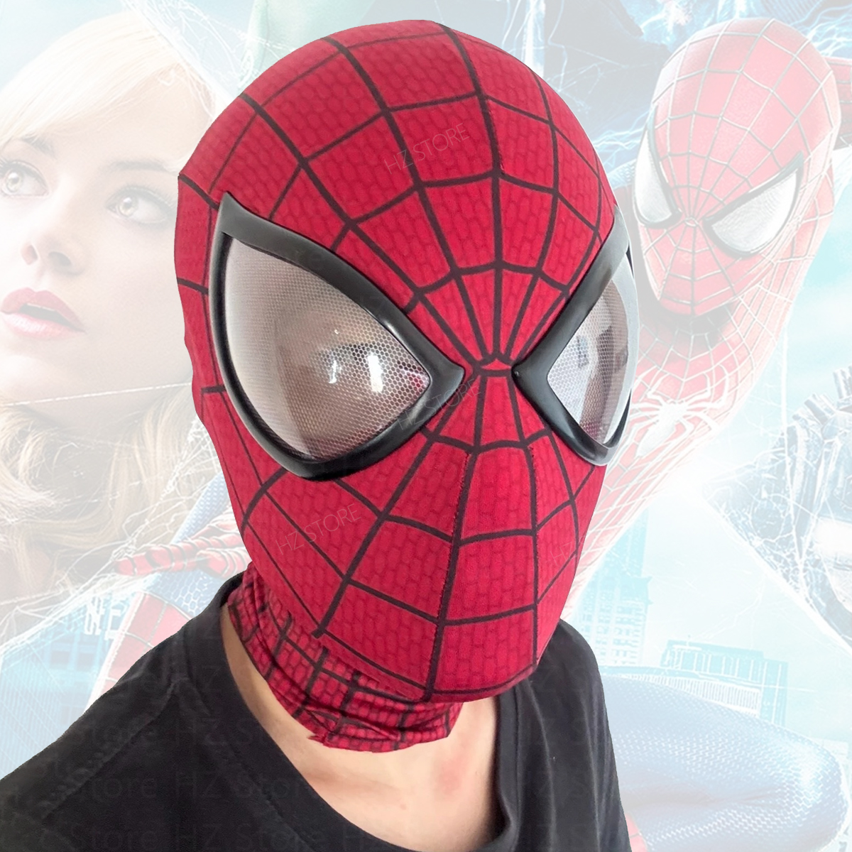 スパイダーマンマスク フェイスシェル付き 1:1 3D 手作り