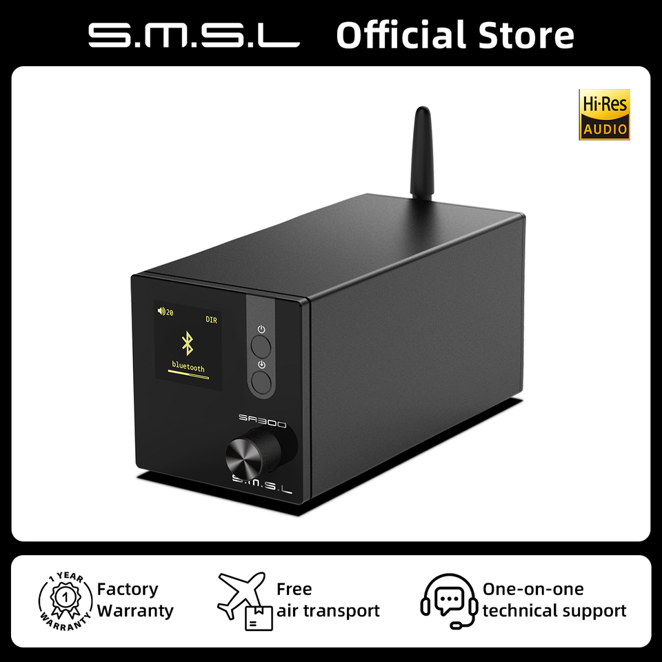 Smsl sa300-bluetooth 5.0,ハイパワー,80wのデジタルリモートアンプ