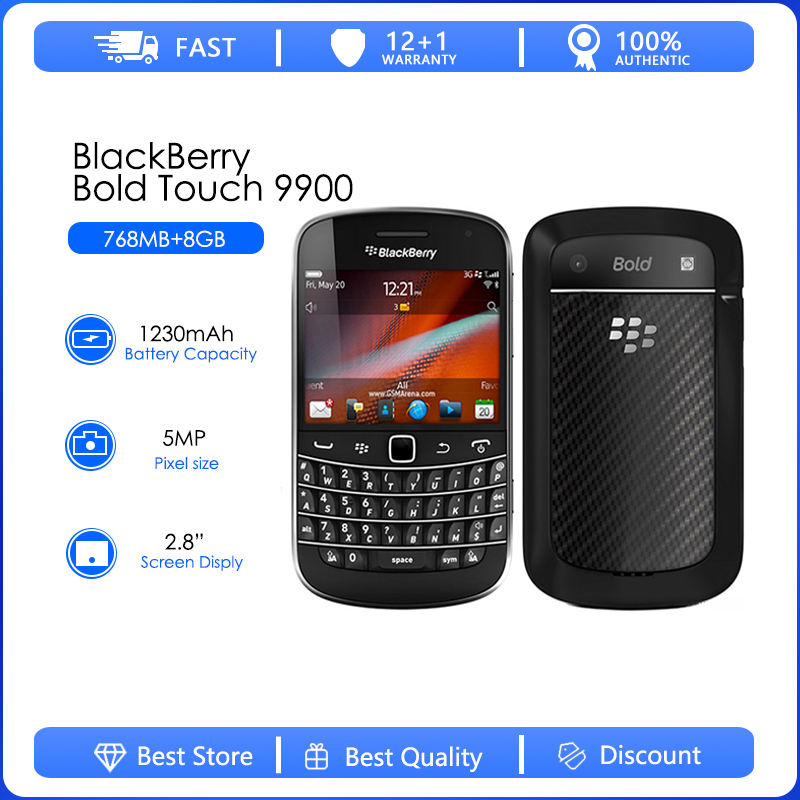 Blackberry 9900 改修済みオリジナル Blackberry 9900 携帯電話 3G