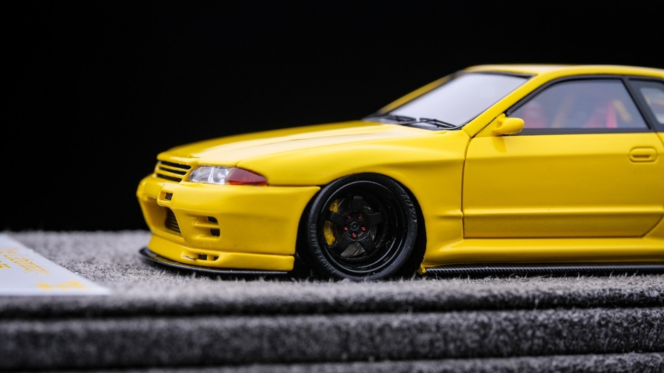 Zonzo Studio 1:64 Skyline R32 Amarelo JDM Simulação Edição