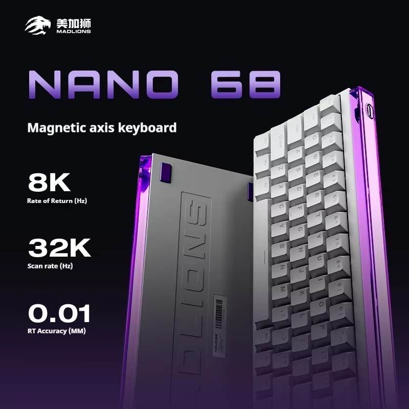Madlions NANO68 PRO Mechanical Keyboard Magnetic Switch RGB