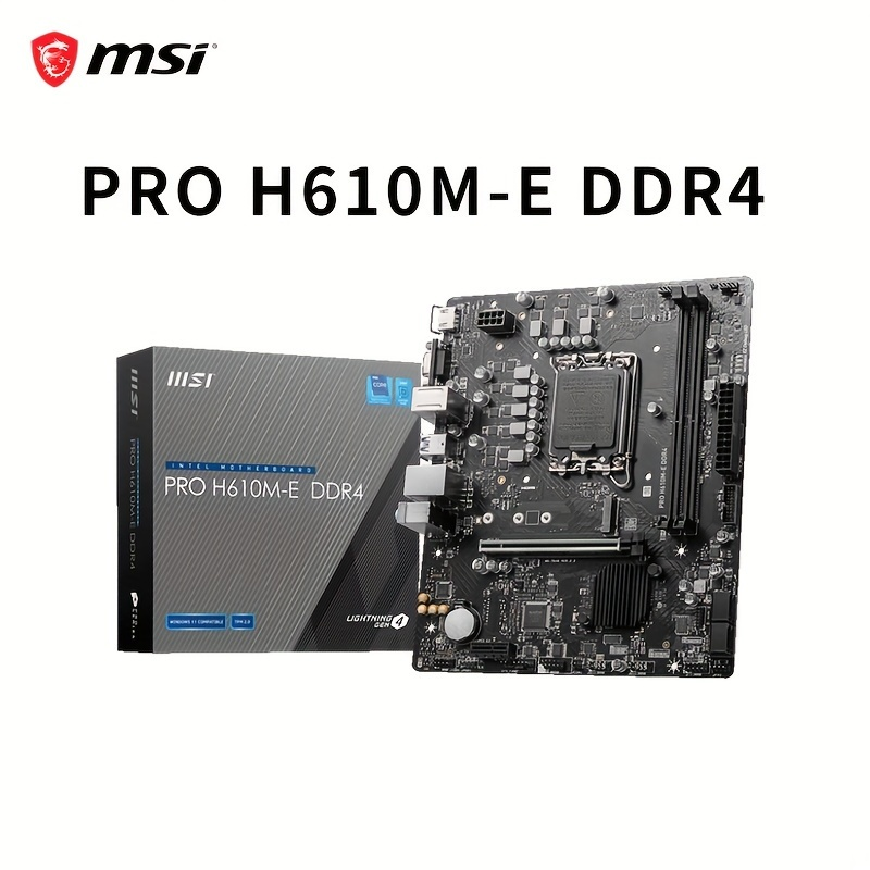 CPU MSI PRO H610M-E DDR4 +Corei5 12400F Amazon.com: PRO H610M-E
