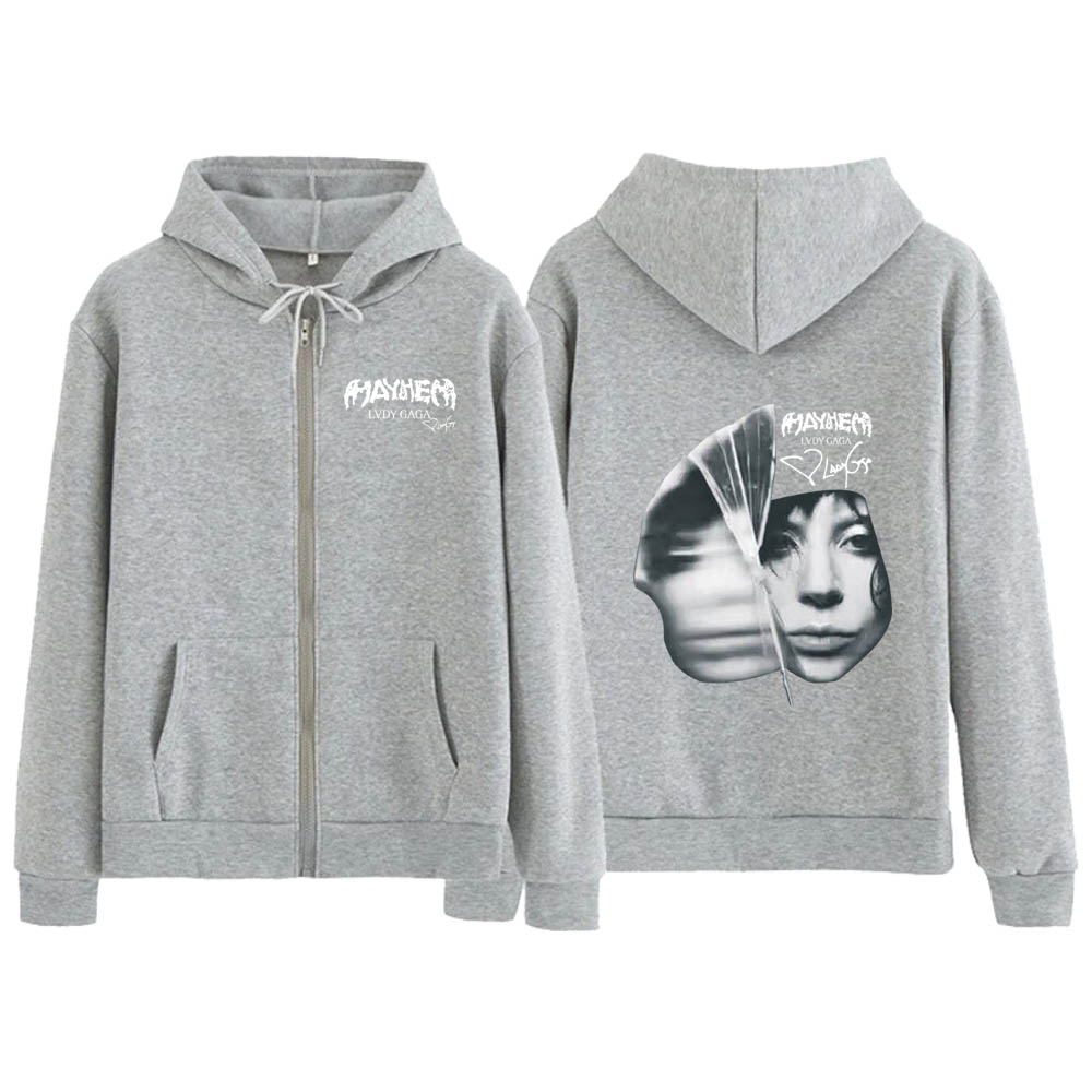 Lady GAGA The Mayhem Ball Tour 2025 ジッパー パーカー 原宿ヒップ