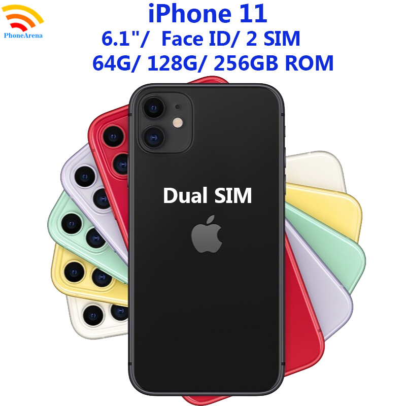 Apple-iPhone 11携帯電話,128インチ画面,スマートフォン,デュアルSIM,2