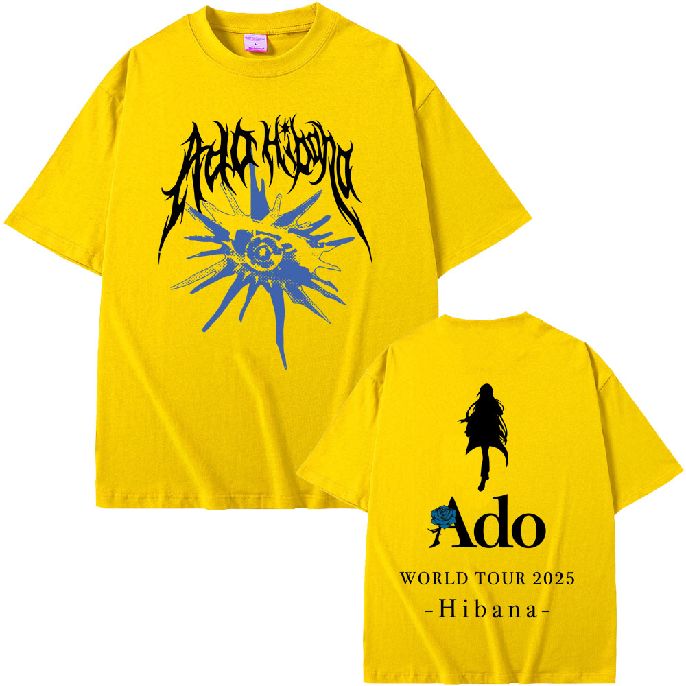 Ado World Tour 2025 Hibana T-shirt Summer Men Women Fashion