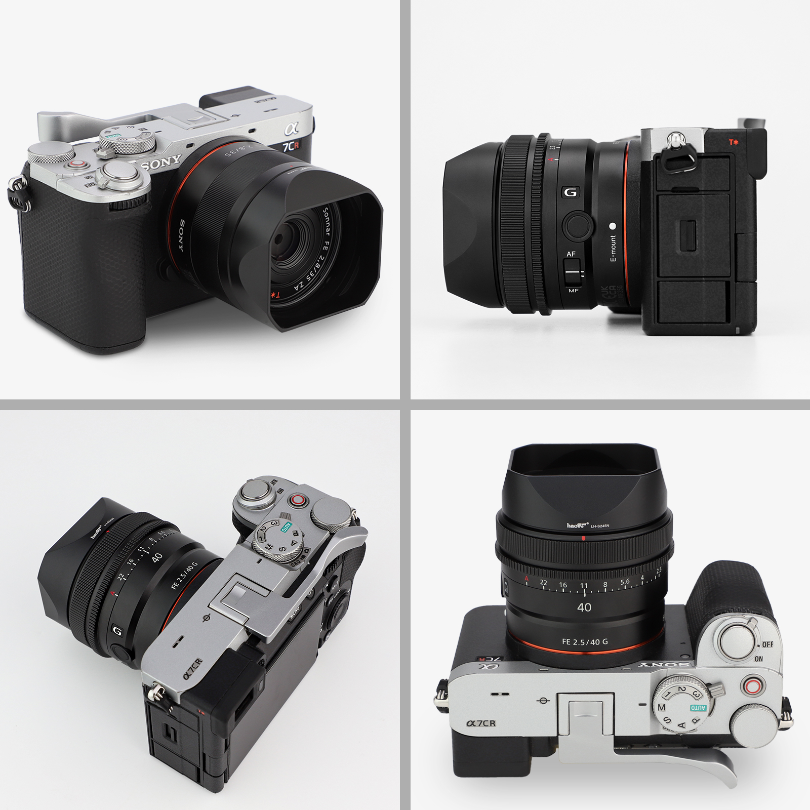 Haoge-sony fe LH-S245N f2.5 g fe 40mm f2.5 g fe 24mm f2.8g用メタル