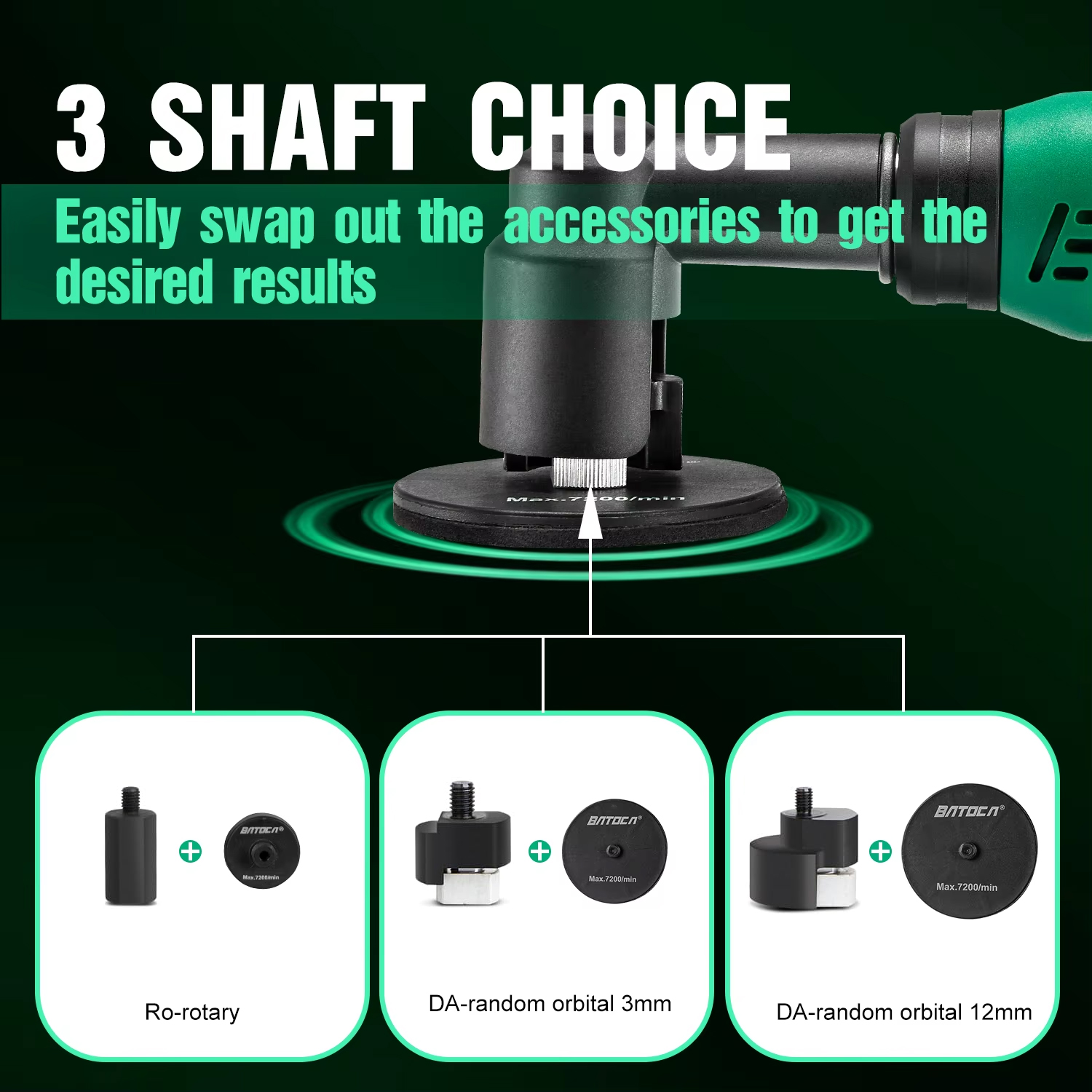 ミニコードレスカーポリッシャー,12V,クイックチェンジヘッド