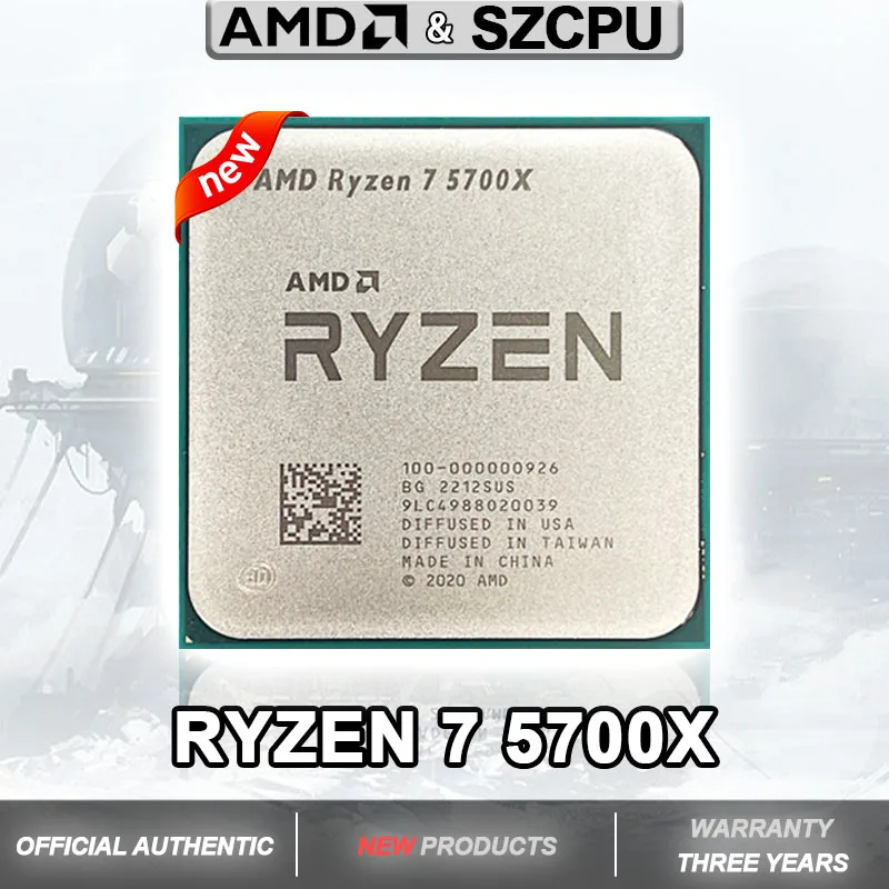 AMD R7 5700X Ryzen 7 5700X 3.4 GHz Eight-Core 16-Thread CPU 7NM L3
