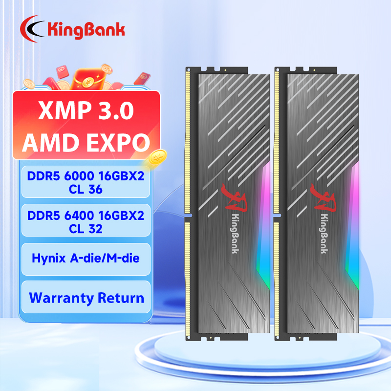KingBank brand series DDR5 RGB RAM Memory DDR5 RAM PC 16GB 32GB