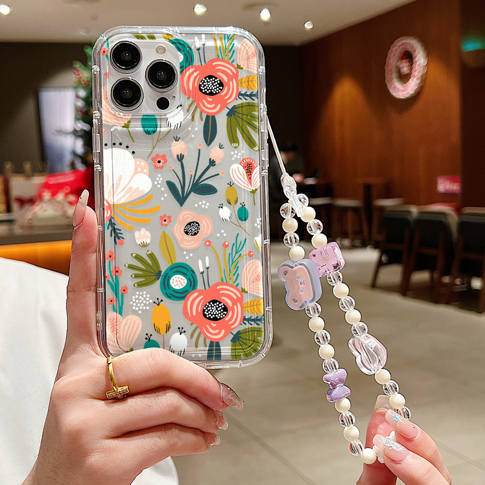 スマホアクセサリー DECO depuis 1985 3D FLOWER MALTI CHAIN DECO