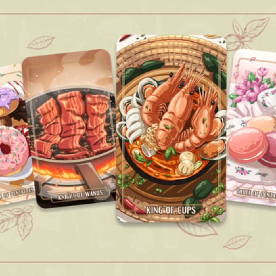10.3*6cm Gourmet Tarot 80 Pcs Cards Tarot Made Flavourful The Art