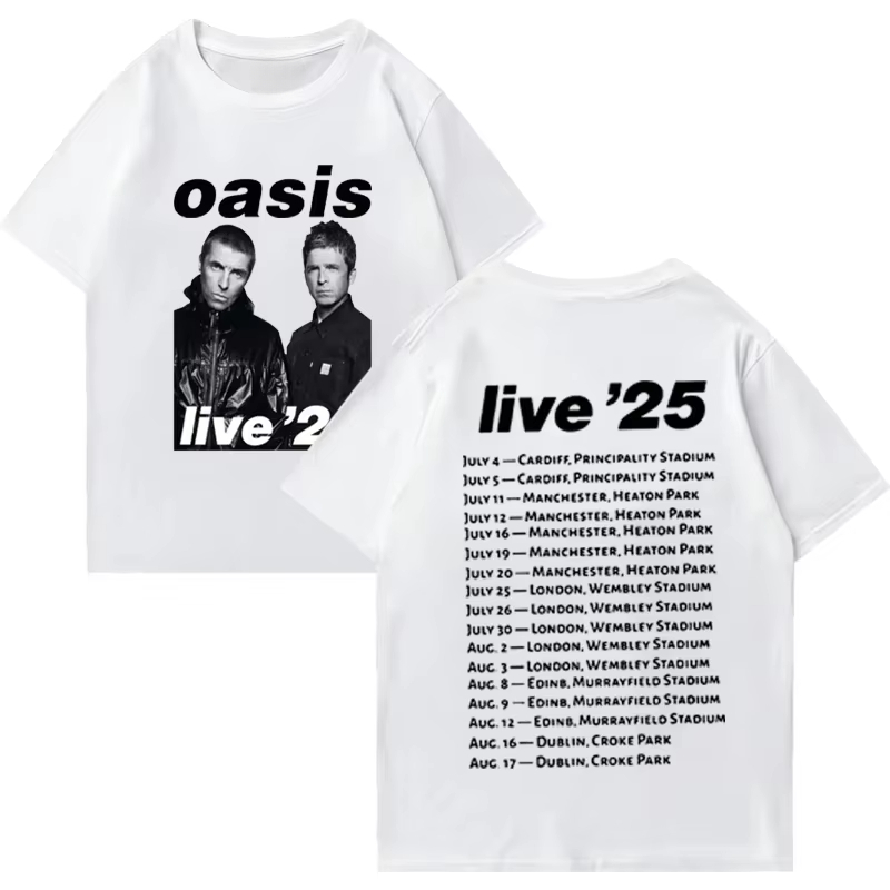 oasis ライブTシャツ CARDIFF 2025カーディフ oasis ライブTシャツ