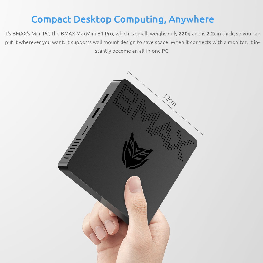 BMAX Mini PC B1PRO Windows 11 Pro 8GB RAM 128GB ROM N4000 Micro