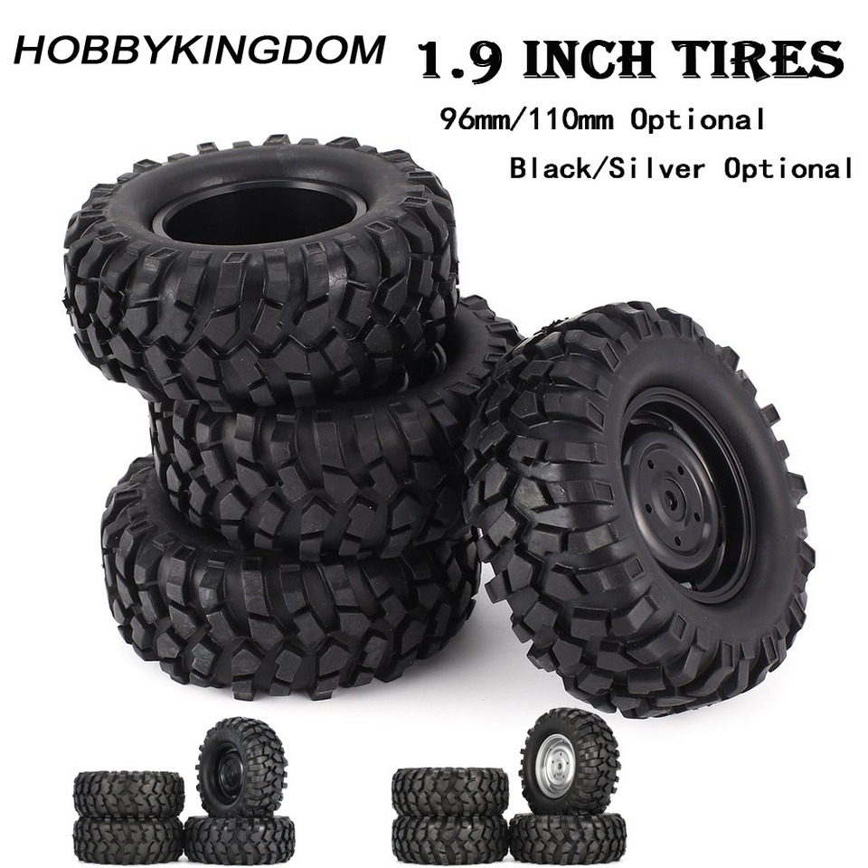 4 個 96 ミリメートル 110 ミリメートル 1.9 インチゴムホイールリム