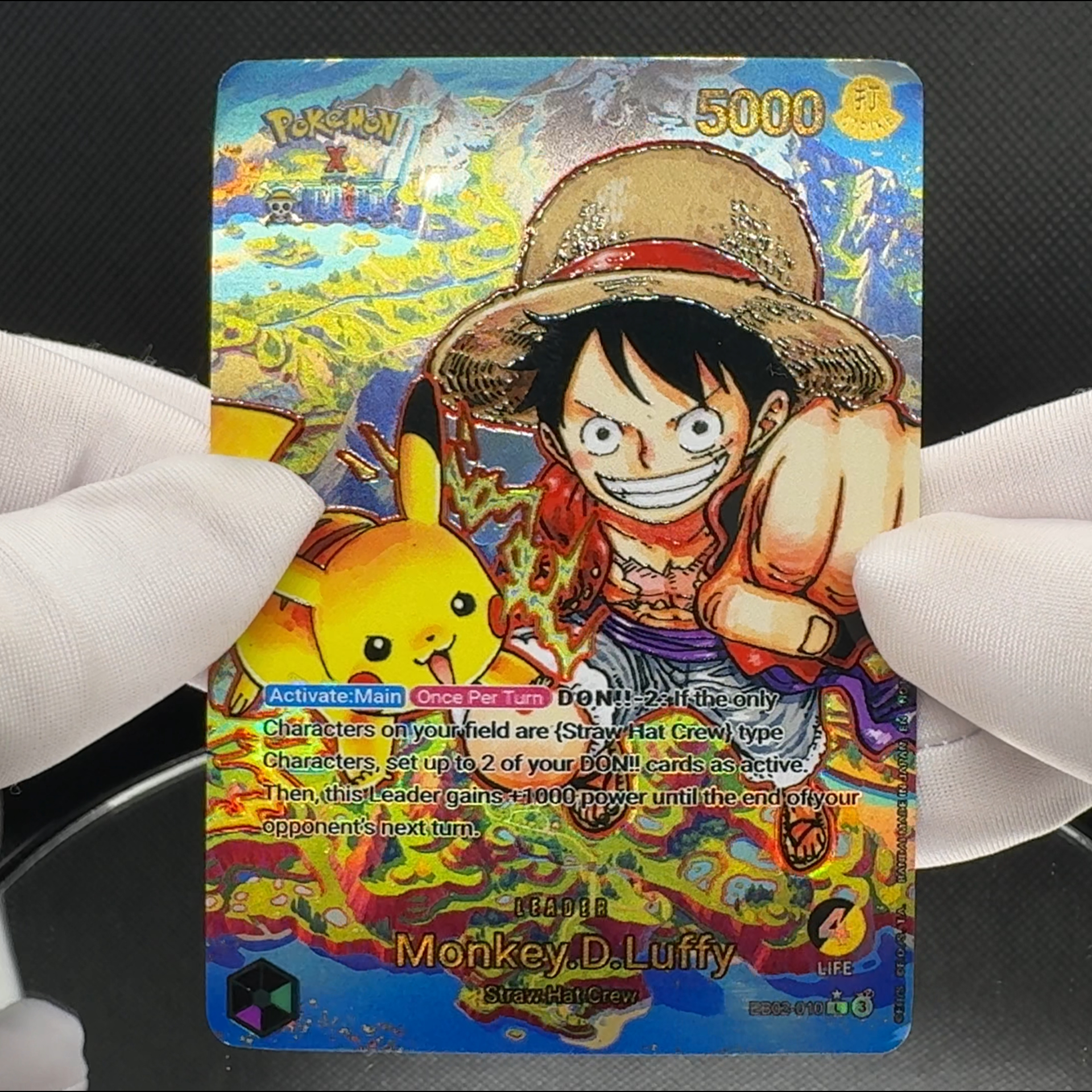 One Piece TCG OPCG English Leader card Luffy Foild Textured Card
