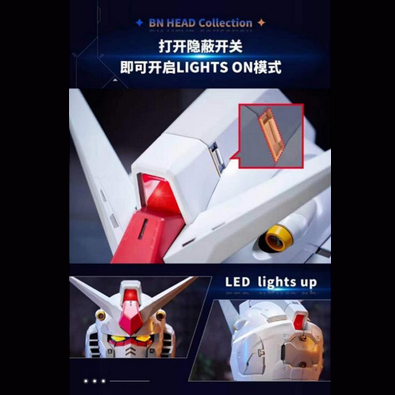 Bandai Gunpla 47x49x33cm Rx-78 Gundam Bn Head Collection Action