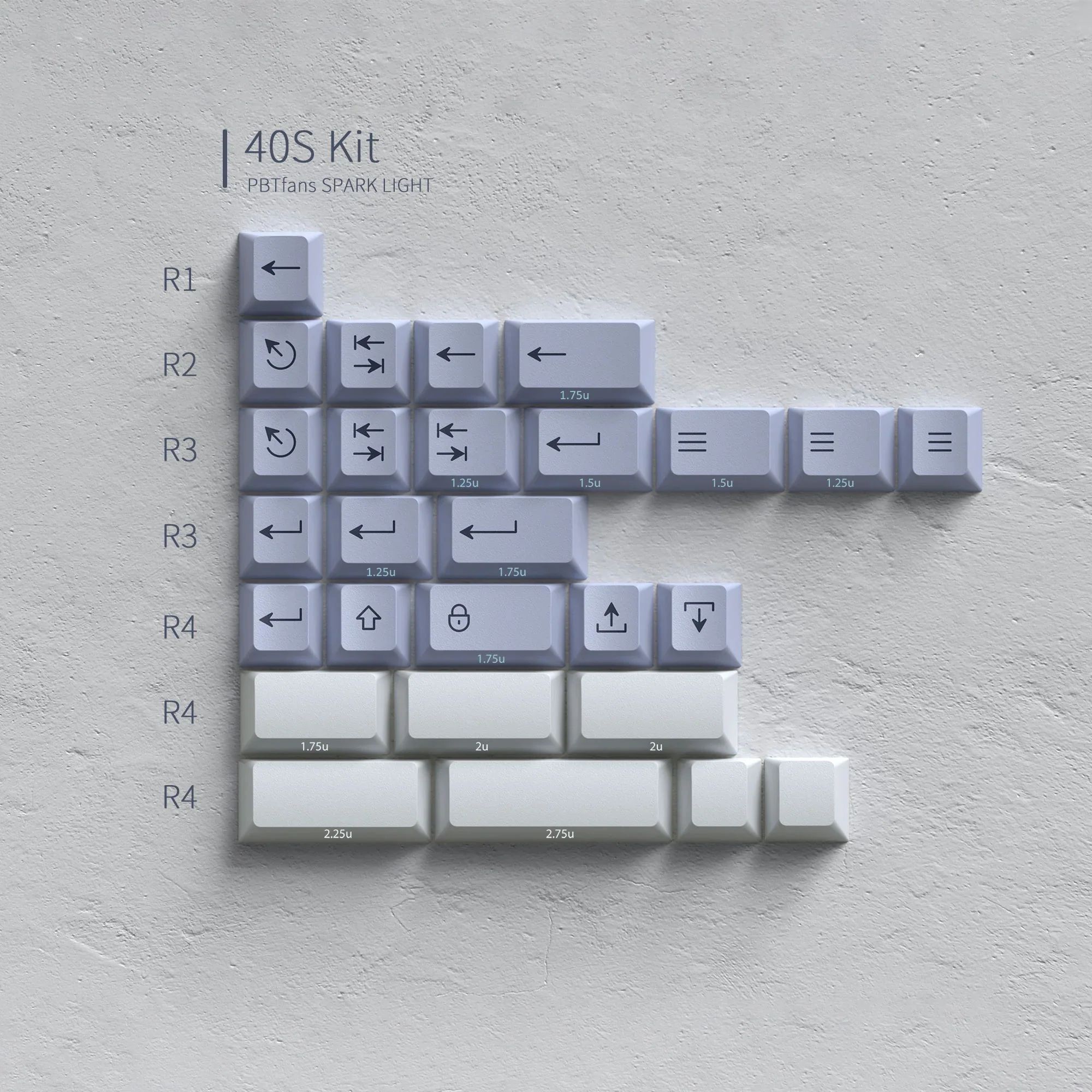 Child Kits] PBTfans Spark Light Keycap Mod/Numpad/Spacebar/40s