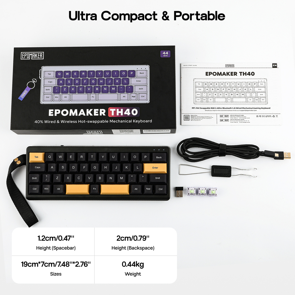 EPOMAKER TH40 VIA 超小型40%レイアウト ホットスワップ対応