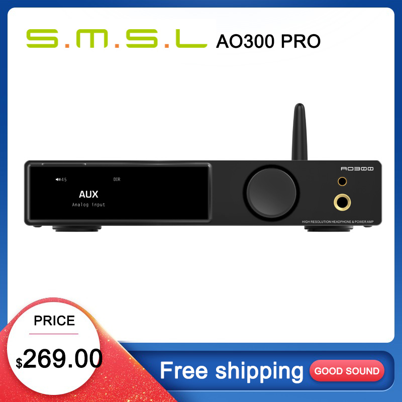 SMSL AO300 PRO パワーアンプ ヘッドホンアンプ デコーダー MA5332MS