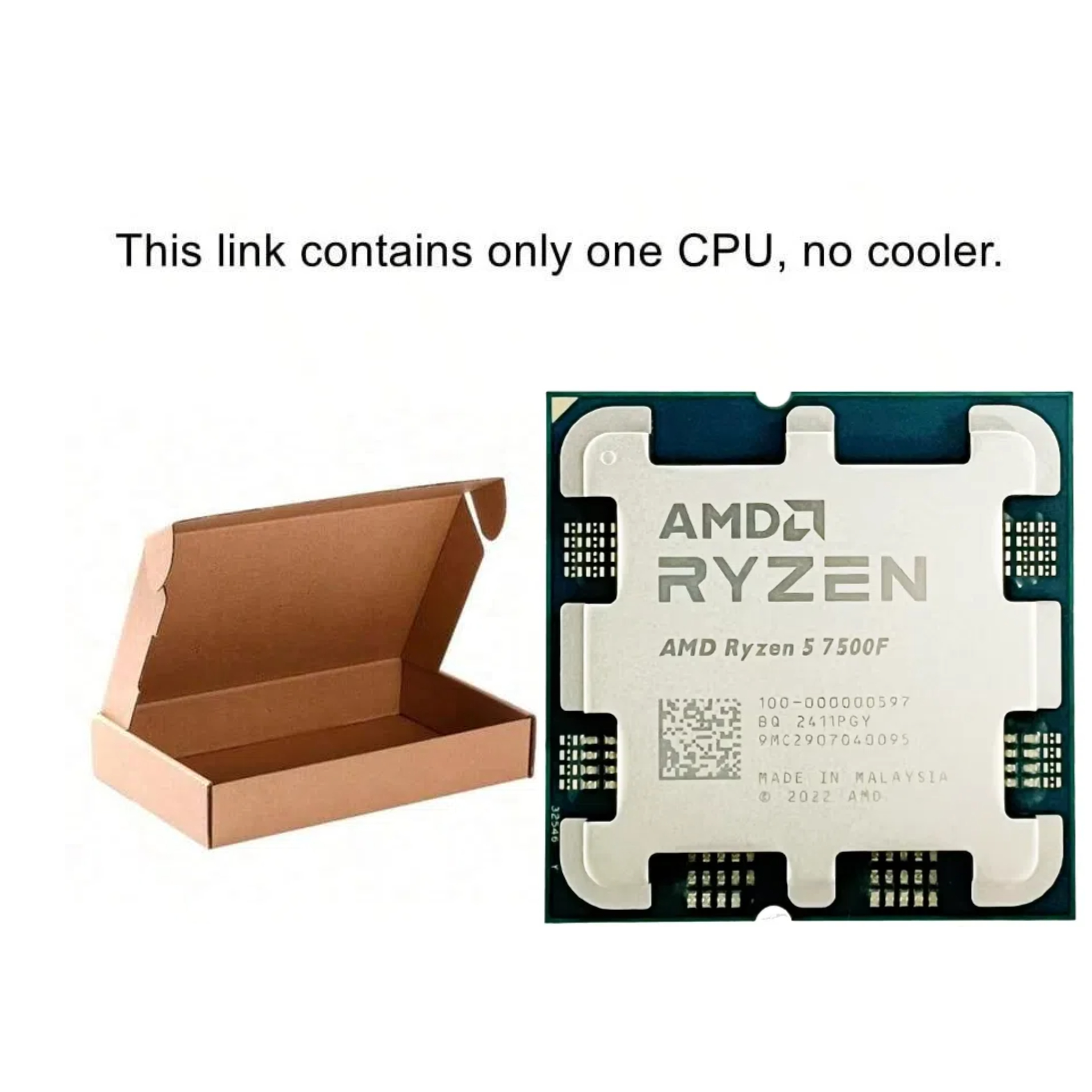 Amd ryzen 5 r5 7500f, 3.7ghz, 6 núcleos, 12 linhas, CPU lga am5