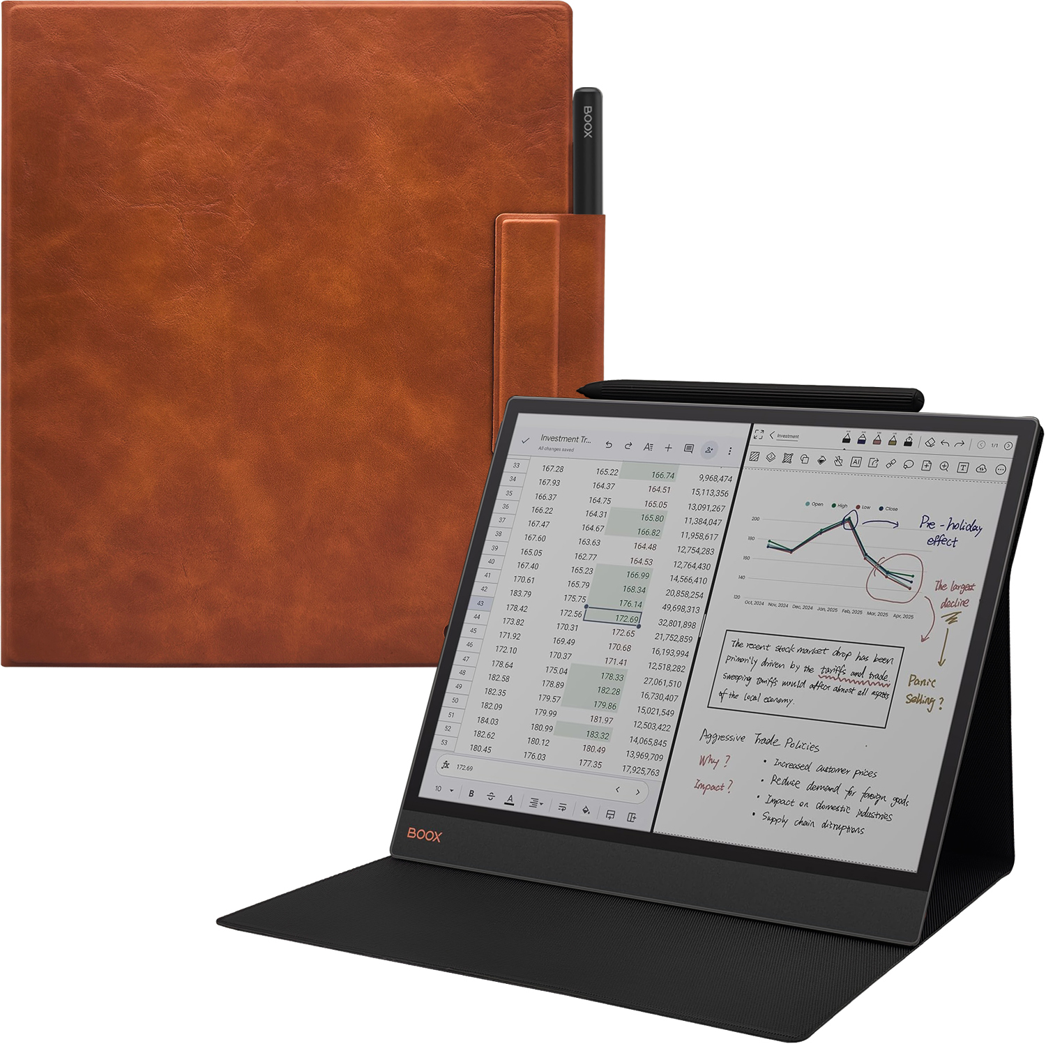 13.3インチ Onyx Boox Tab X C Color/Boox Note Max用 磁気ケース 超薄