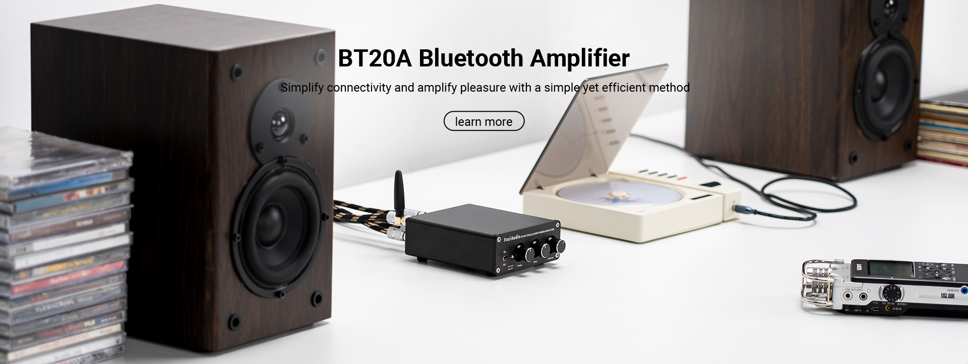 Fosi Audio BT20A Pro TPA3255 Bluetooth Sound Power Amplifier
