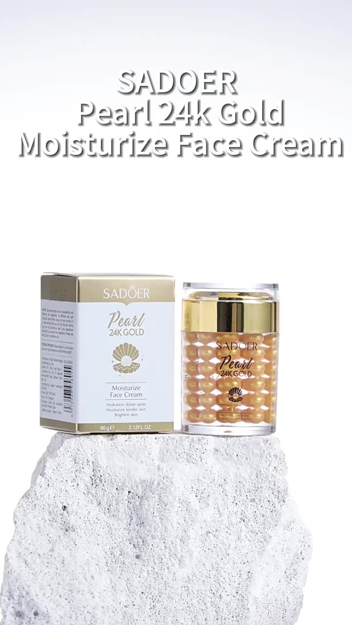 SADOER 24K Golden Pearl Collagen Facial Moisturizer for Whitening