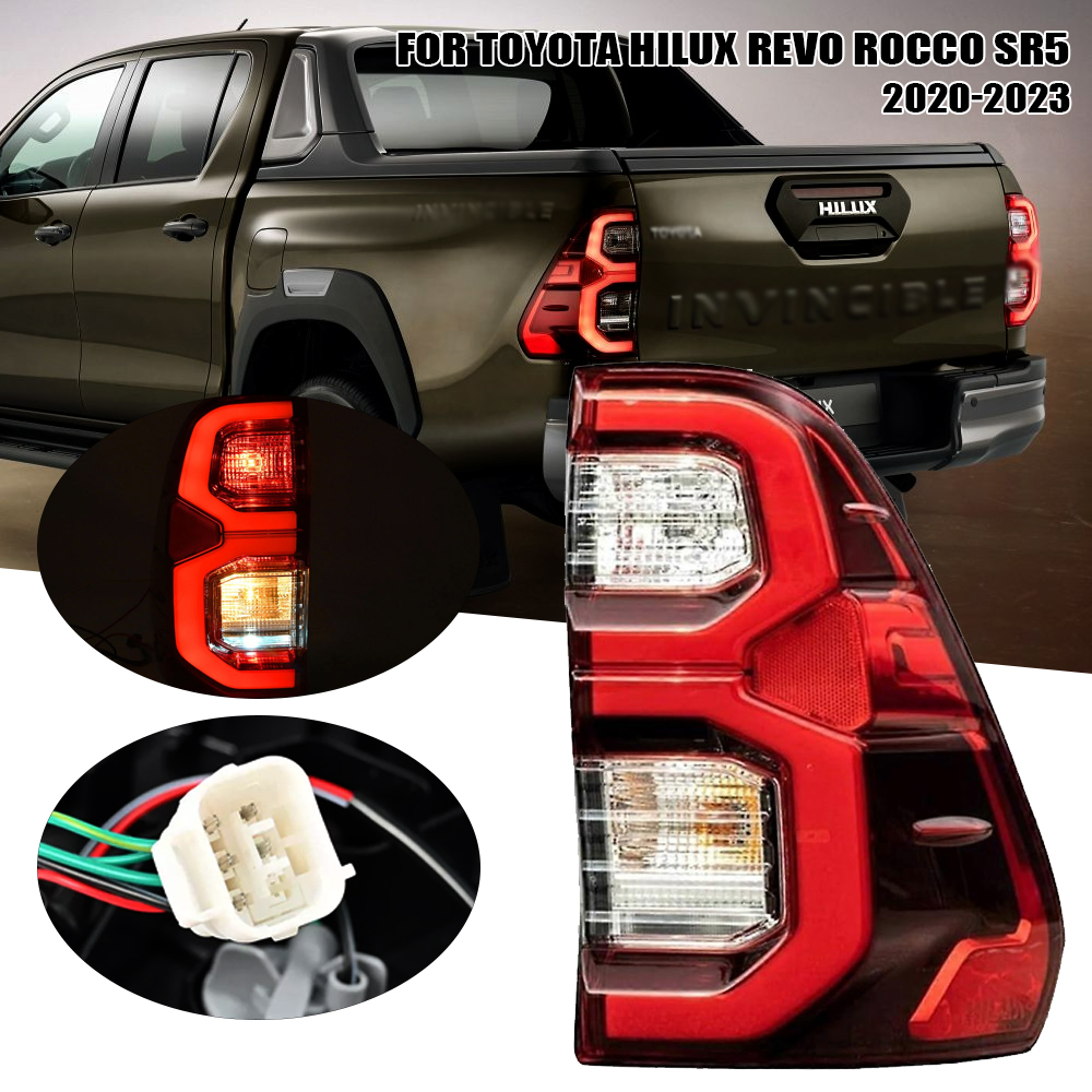 左/右側赤テールランプトヨタハイラックス Revo ロッコ SR5