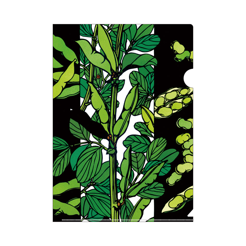 美術展ナビ 図録・グッズSHOP / クリアファイル「空豆」 切り絵画家 久保修