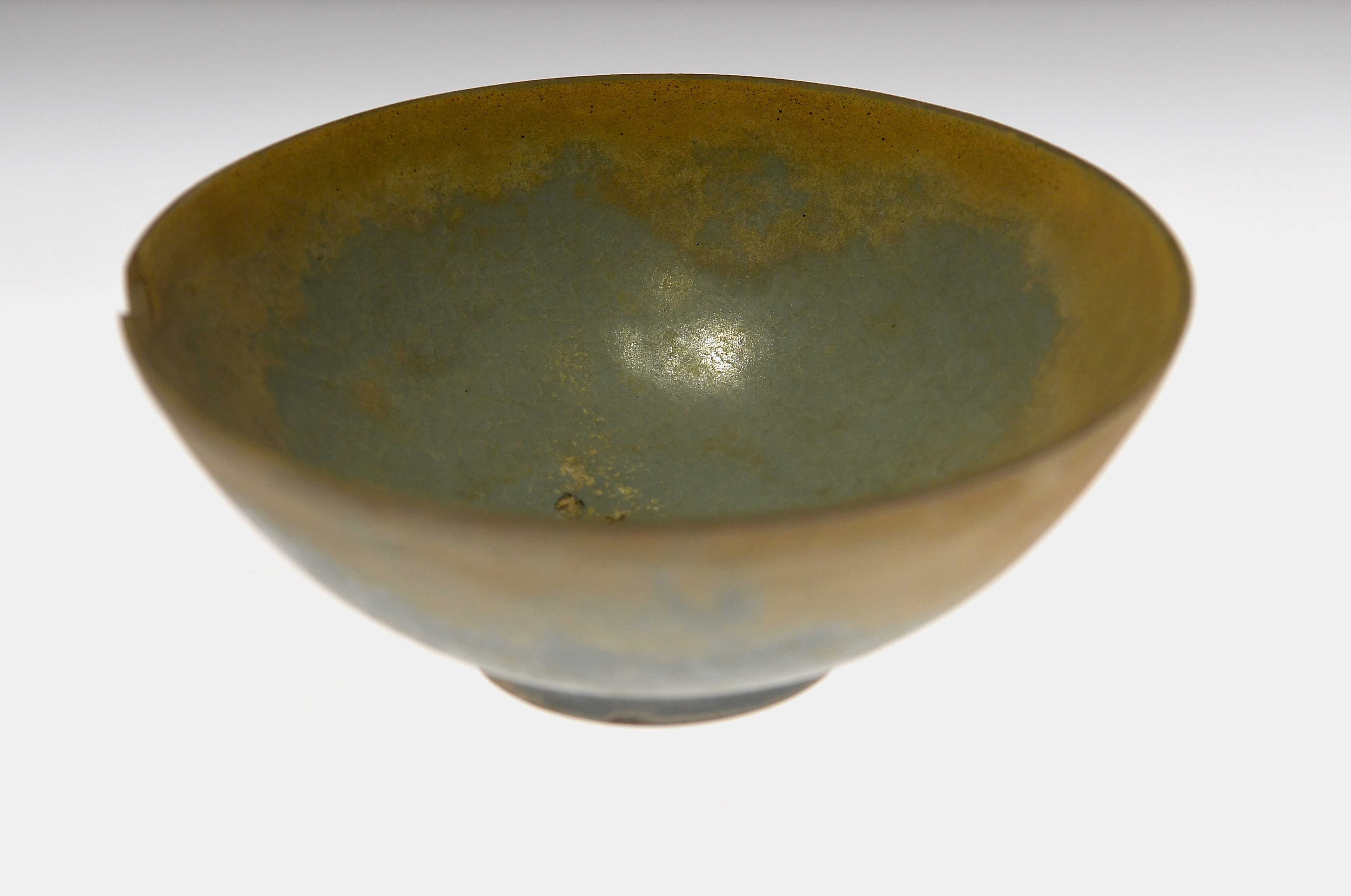 宋汝窯青釉清涼寺竹節瓜稜壺 現代工芸品 美術品 置物