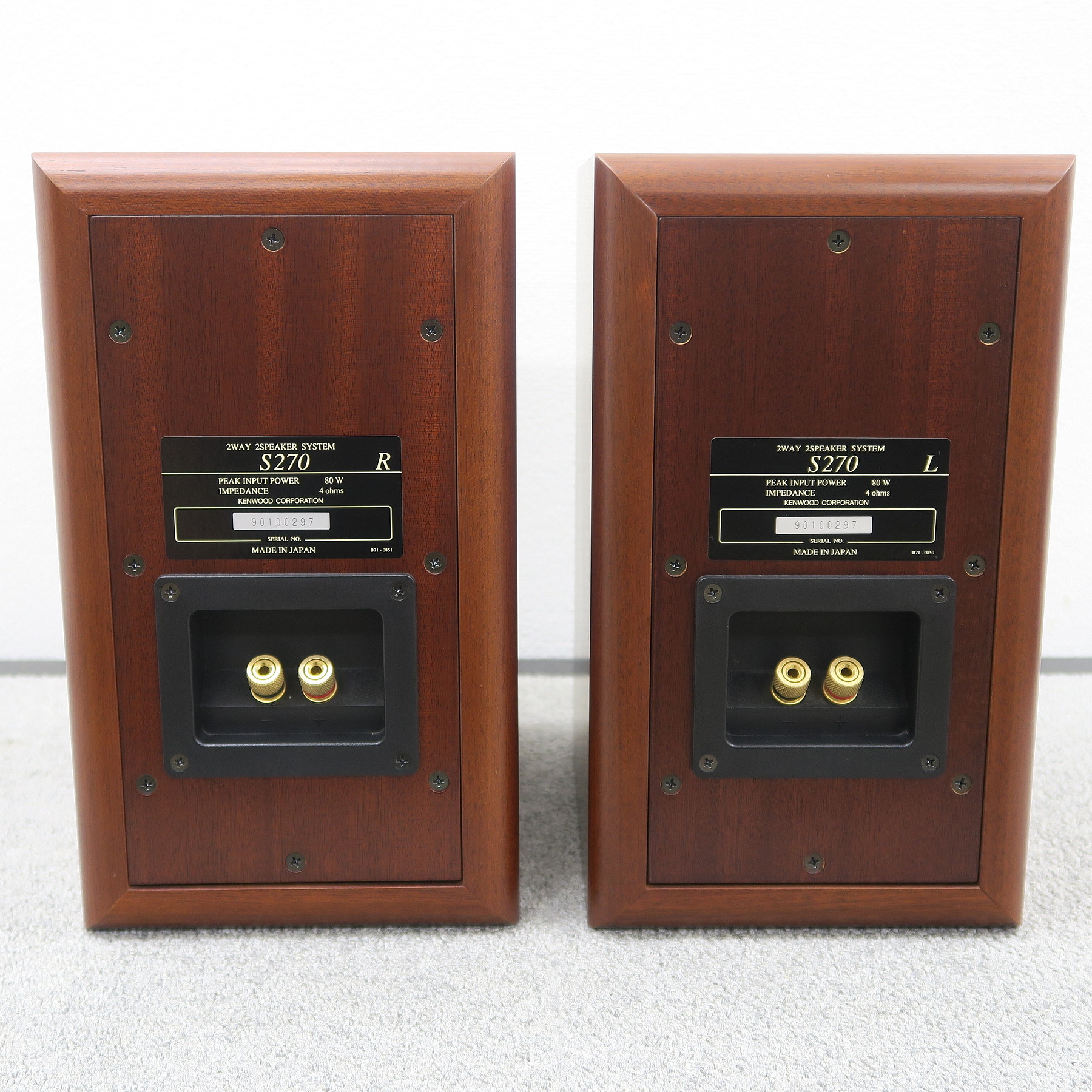 現状】ケンウッド KENWOOD S270 スピーカーペア @53424 / 中古