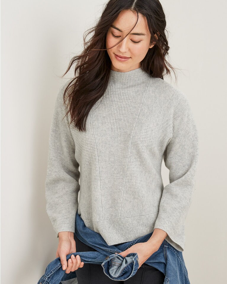 Cashmere Mock-Neck Sweater | Garnet Hill