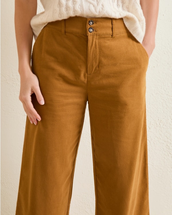 Corduroy Cropped Trousers | Garnet Hill