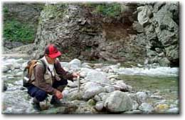 ▽希少 みちのく遊学'97 植野稔の山釣りシリーズ 渓流 釣り 八久和川