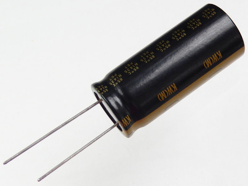 オーディオ用電解コンデンサー6800μF50V85℃ ニチコンKW: 受動部品 秋月