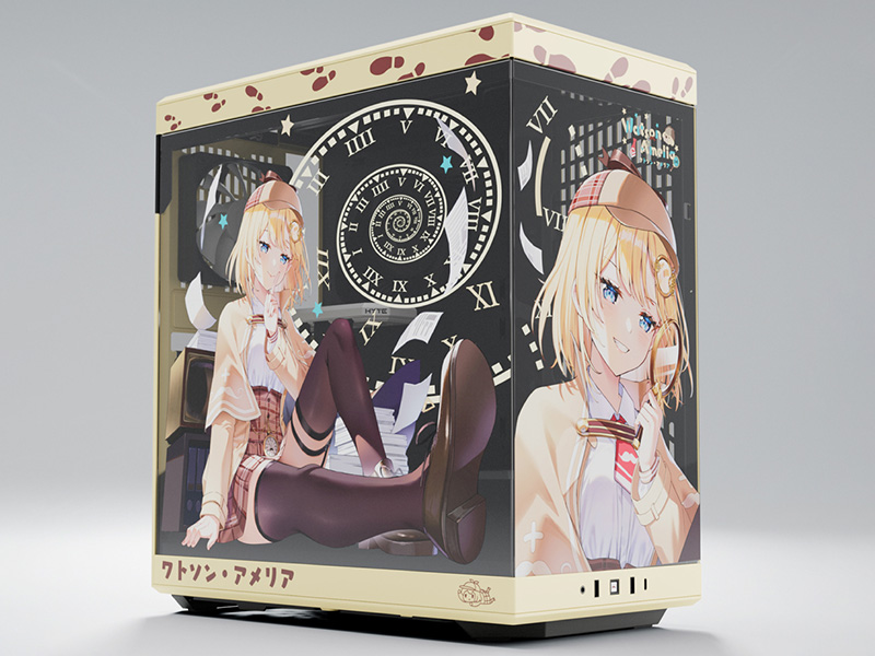 HYTEのVTuberコラボPCケースの予約開始、ホロライブ「ワトソン