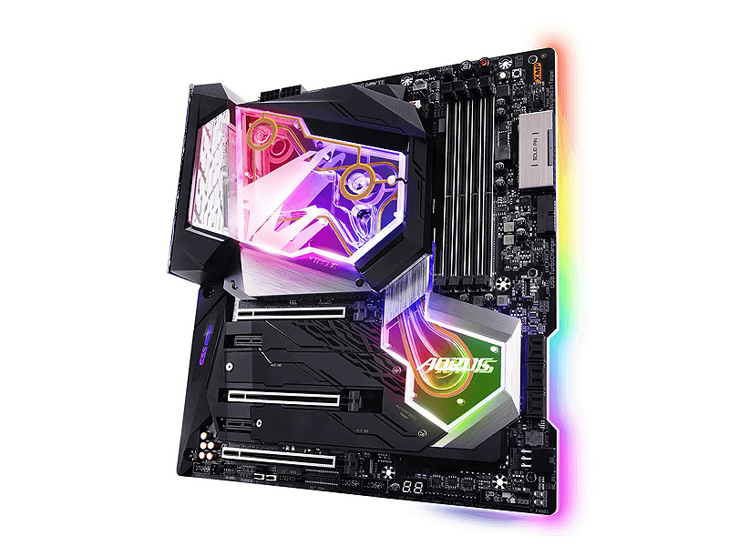 ド派手に光るGIGABYTEの水冷マザー「Z390 AORUS XTREME WATERFORCE」が