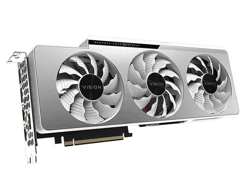 GIGABYTEの白いビデオカード「GeForce RTX 3080 VISION OC 10G」が発売